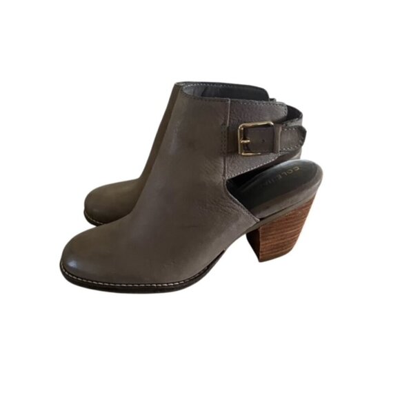 Cole Haan Pippa Grey Leather Booties 6 - Picture 2 of 7